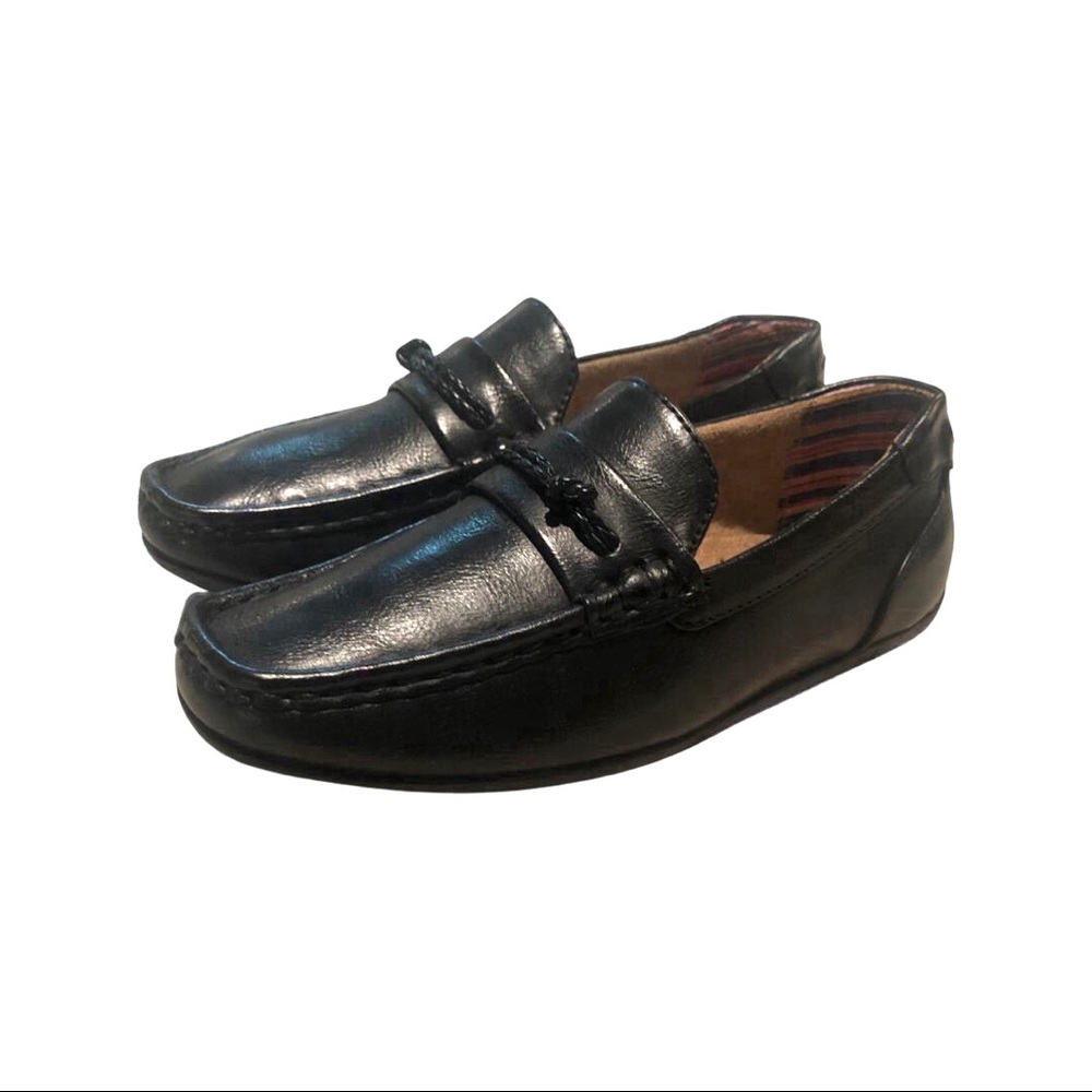 Boys black loafers